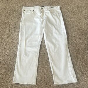 Lucky Brand Stylish White Cropped Jeans